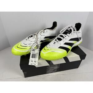 Adidas Unisex League Turf, White/Black/Lucid Lemon Men Size 11 Soccer Cleats